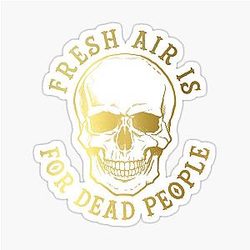 Fresh Air for Dead People Morbid Podcast Fan Art True Crime Murder Podcast Sticker