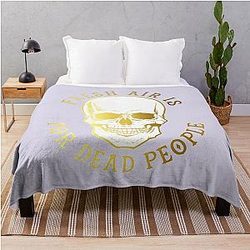 Fresh Air for Dead People Morbid Podcast Fan Throw Blanket
