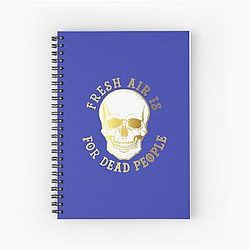 Fresh Air for Dead People Morbid Podcast Fan Art Spiral Notebook