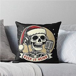 Morbid Podcast Keep it Weird Throw Pillow
