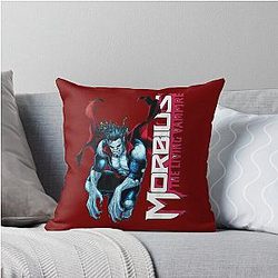 Morbius the Living Vampire Crouching Throw Pillow
