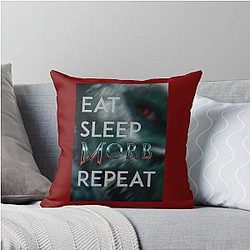 Morbius - Eat Sleep Repeat Throw Pillow