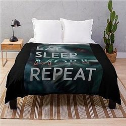 Morbius - Eat Sleep Morb Repeat  Throw Blanket