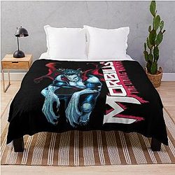 Morbius The Living Vampire Crouching Throw Blanket
