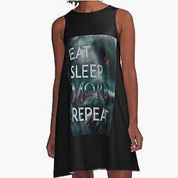 Morbius: Eat Sleep Repeat A-Line Dress