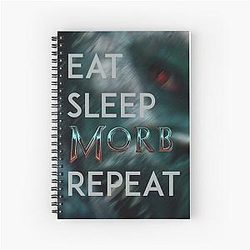Morbius - Eat Sleep Morb Repeat Spiral Notebook