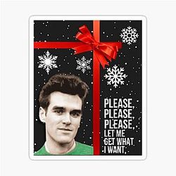 Morrissey Christmas Print Sticker