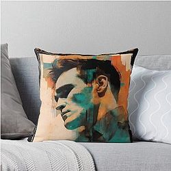 Morrissey 80s-90s Mozzart illustration art work throw pillow