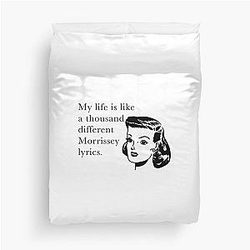 A Thousand Different Morrissey Lyrics Duvet Cover