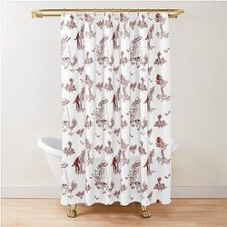 Cryptid Pastoral Bigfoot Aliens and Mothman Shower Curtain
