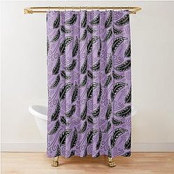 Mothman Whispers Repeat Pattern Shower Curtain