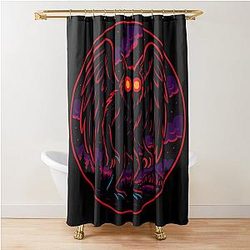 Neon Mothman Shower Curtain