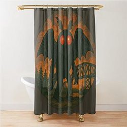 Cool Mothman Shower Curtain