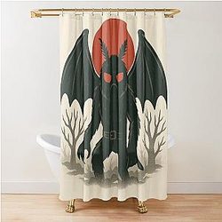 Cool Cryptid Mothman Shower Curtain