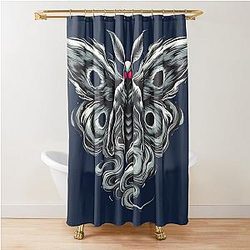 Spooky Mothman Design Shower Curtain