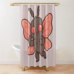 Happy Mothman Cryptid Shower Curtain