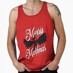 Cute Mothman Christmas Mothman Santa Ugly Tank Top
