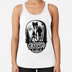 Bigfoot, Dogman, Mothman, UFOs; National Cryptid Society Racerback Tank Top