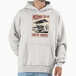The Mothman Stole My Catalytic Converter with Mothman Humor Oversized Hoodie