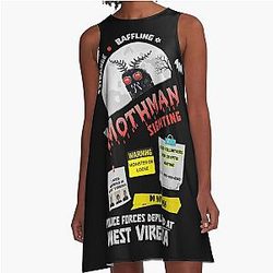 Retro mothman sighting A-Line Dress