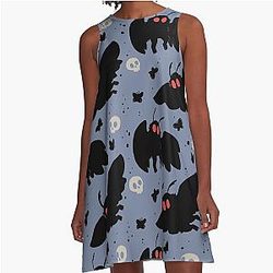 Mothman Daylight Blue A Line Dress