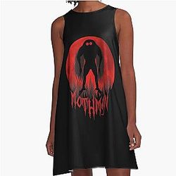 Mothman Full Moon! Cool Cryptid For Men Women Kids Mothman A-Line Dress