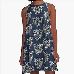 Spooky Mothman A-Line Dress
