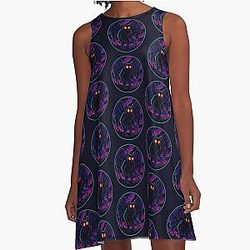 Colorful Mothman A-Line Dress