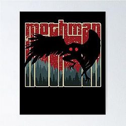 Retro Mothman - Cool Vintage Cryptid Cartoon Original Artwork Poster
