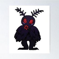 Mothman Flower Poster