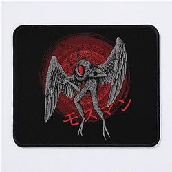 Mothman Manga Style Original Cryptid Artwork Mouse Pad