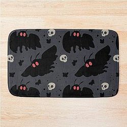 Mothman Night Grey Bath Mat