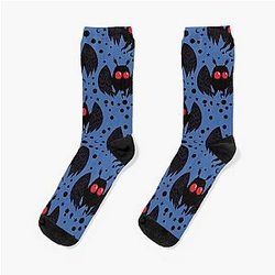 Mothman in Dark Blue Night Socks