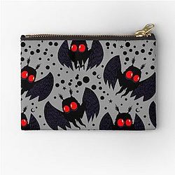 Mothman Silver Zipper Pouch