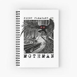 Mothman Encounter in Point Pleasant WV Cryptid Gift Spiral Notebook