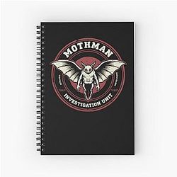 Mothman Investigation Unit Cryptid Gear Spiral Notebook