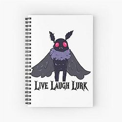 Live Laugh Funny Mothman Among Hidden Shadows Spiral Notebook
