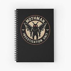 Mothman Investigation Unit Mothman Gear Spiral Notebook
