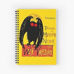 Mothman Noir Spiral Notebook