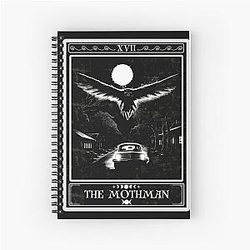Mothman Tarot Card Spiral Notebook