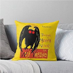 Mothman Noir Throw Pillow