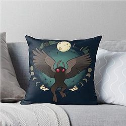 Mothman Magical Throw Pillow