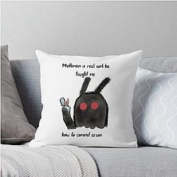 Mothman Arson Throw Pillow