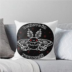 Mothman Believe in Yourself Throw Pillow