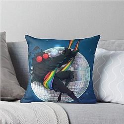 A Night with Mothman Throw Pillow
