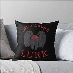 Mothman Cryptid Throw Pillow