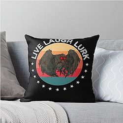 Live Laugh Mothman is Real Man Moth Legend Throw Pillow