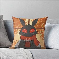 Mothman Tea Time Throw Pillow