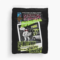 Strange Tales of the Stupid Natural - Mothman Duvet Cover