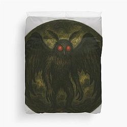 Mothman cryptid art duvet cover